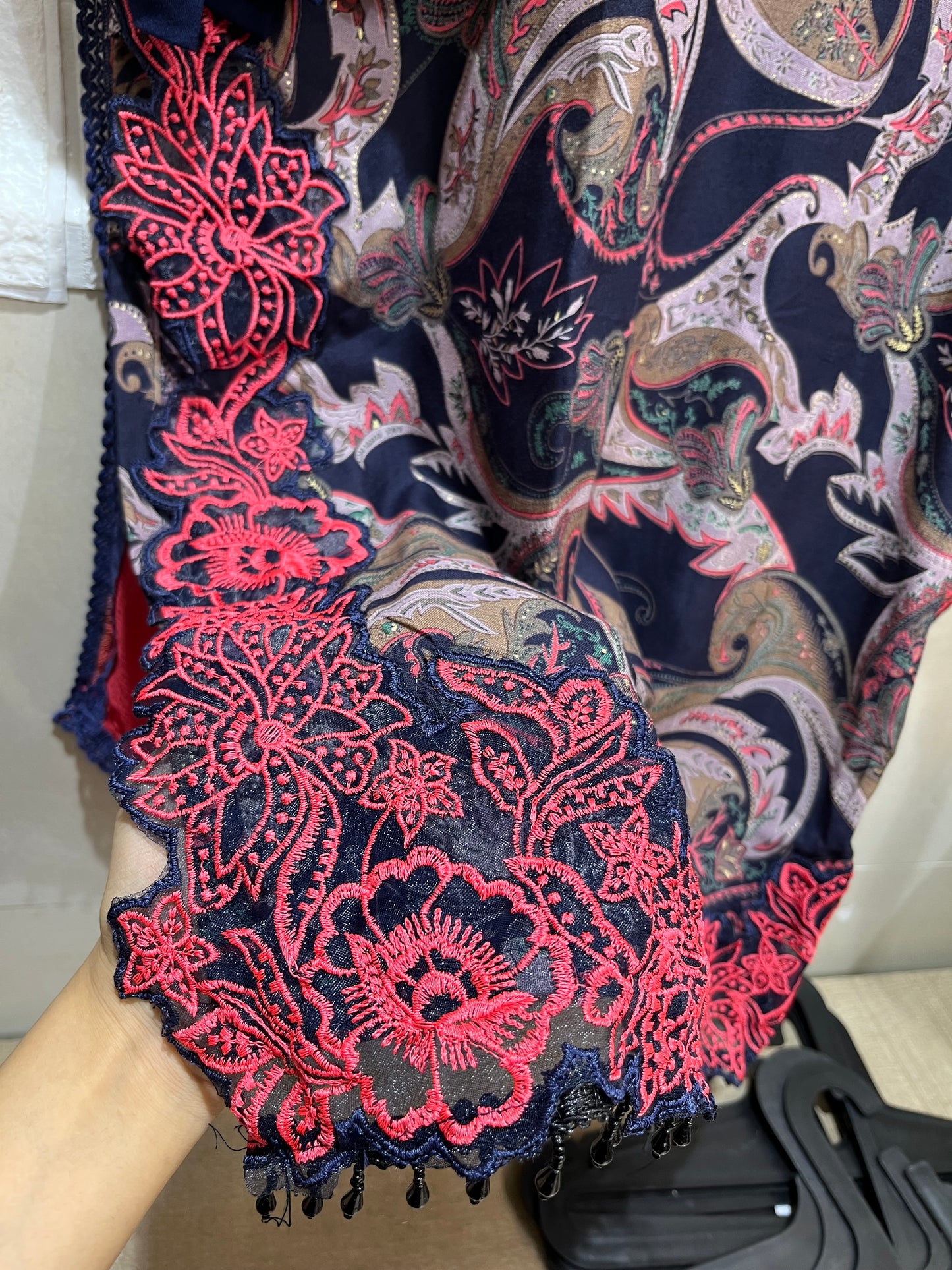 Code - 1155 Pakistani rayon cotton embroidered suit