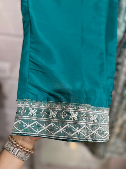 Code - 1146 Pakistani dual shimmer embroidered long suit