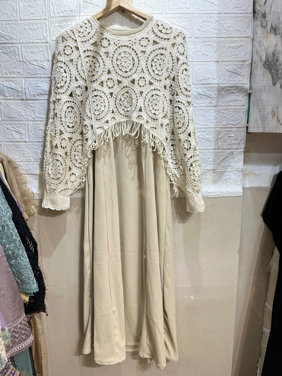 Code - 1205 korean imported crochet gowns