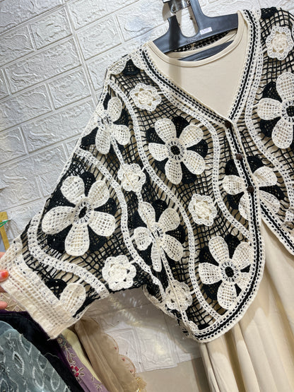 Code - 1205 korean imported crochet gowns