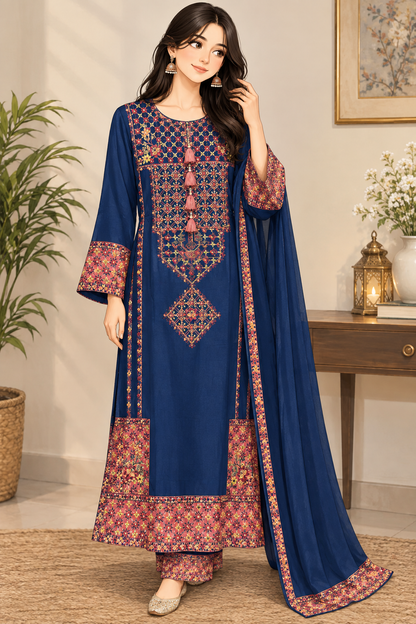 Code -1186 long Pakistani kaftan karachi suits