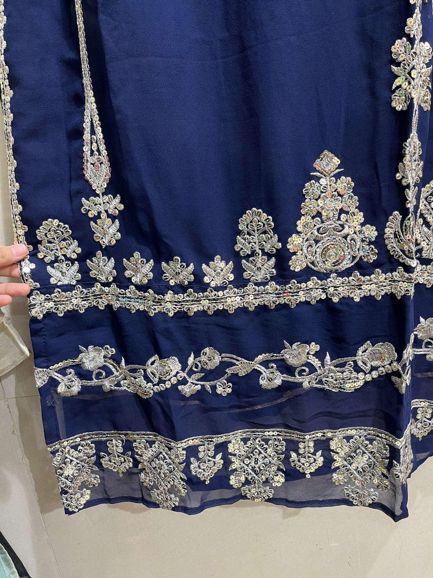 Code - 1167 Heavy worked long kurta pants set