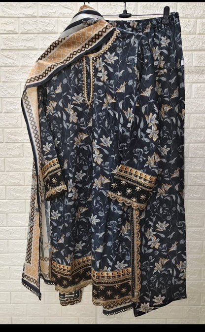 Code 1153 original Pakistani pure lawn embroidered suits