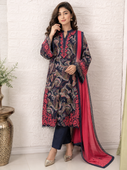 Code - 1155 Pakistani rayon cotton embroidered suit