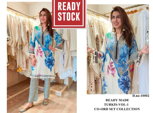 Code - 1128 Printed Silk cordset