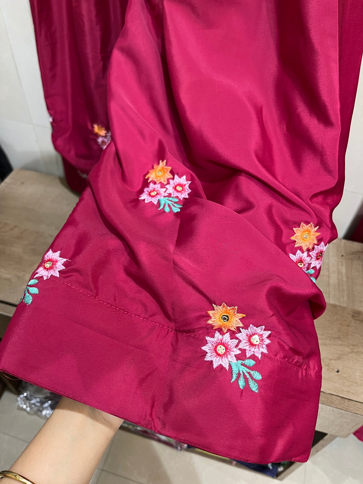 Code - 1165 Farshi Shalwar floral embroidered