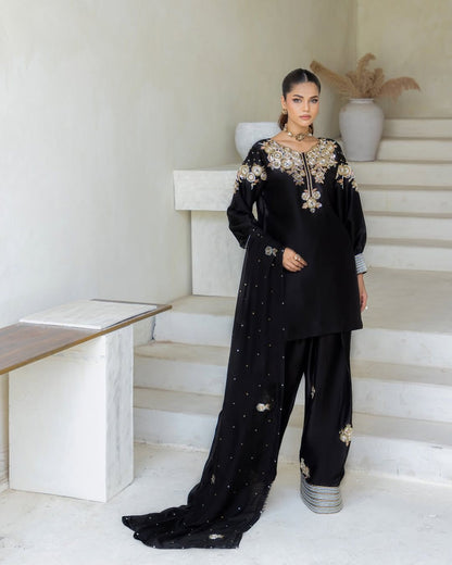 Code - 1151 Designer farshi shalwar Pakistani short kameez pattern