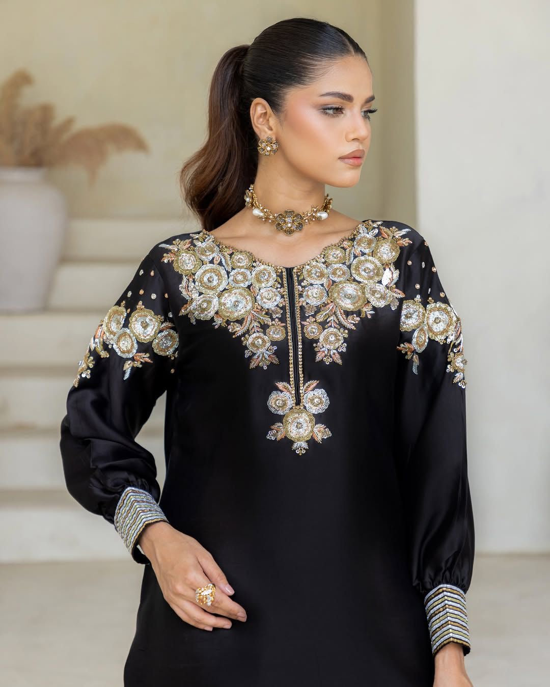 Code - 1151 Designer farshi shalwar Pakistani short kameez pattern