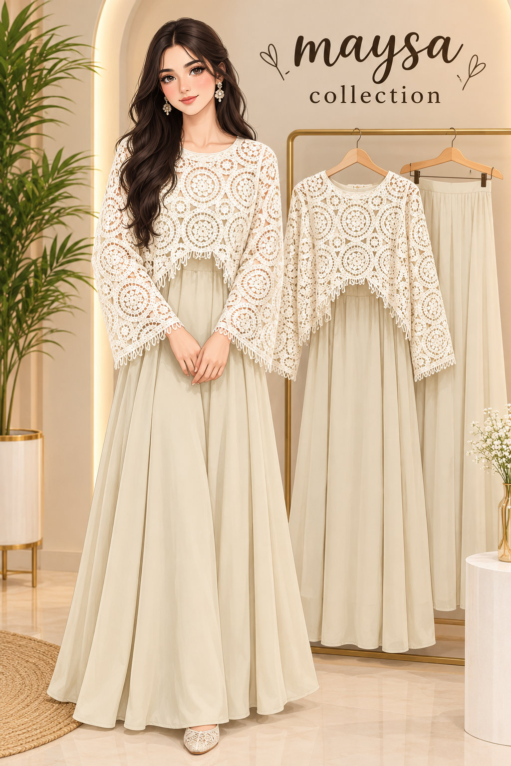Code - 1205 korean imported crochet gowns