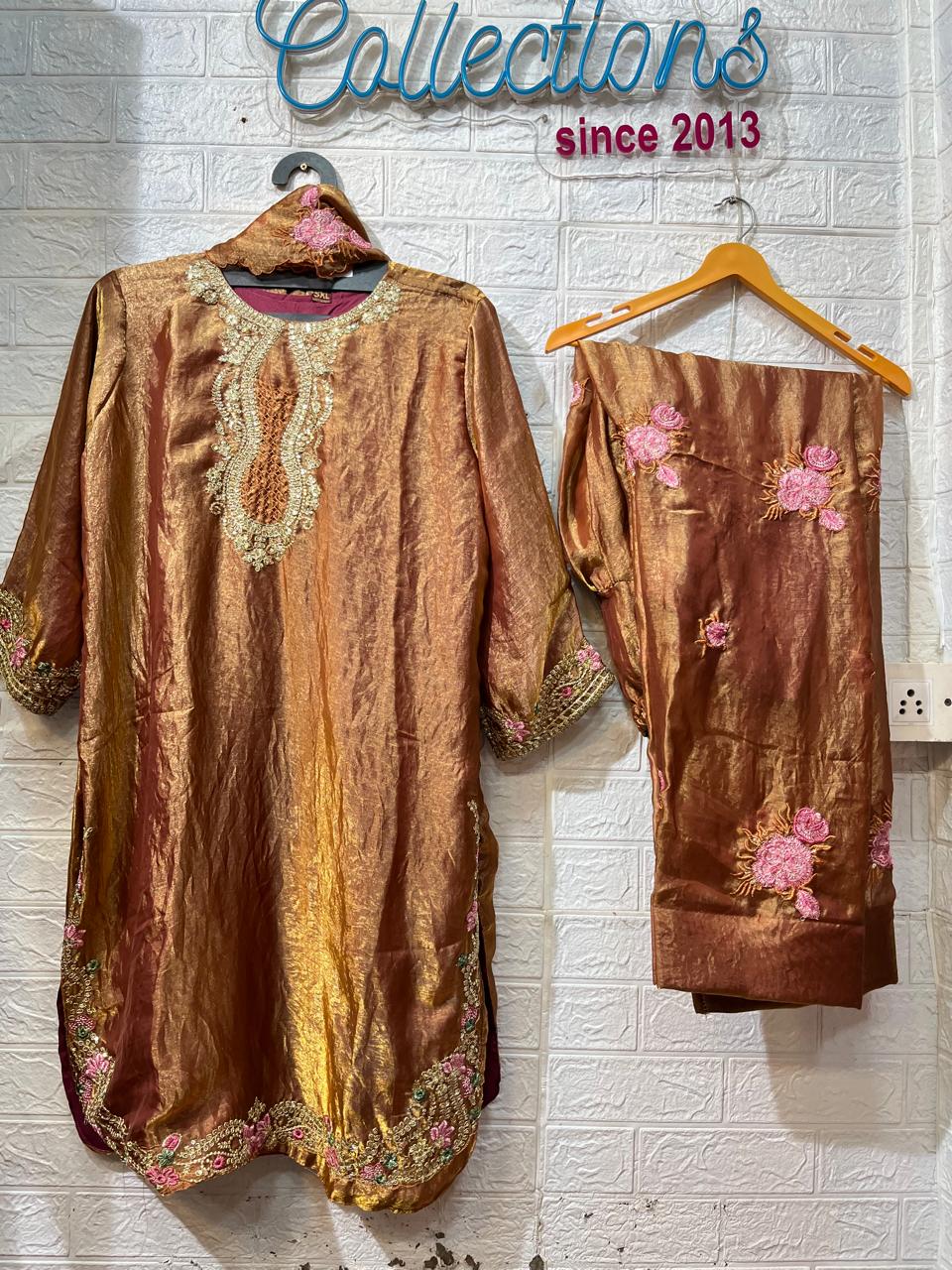 Code- 1145 Pakistani Hania Amir pattern trending farshi shalwar suit