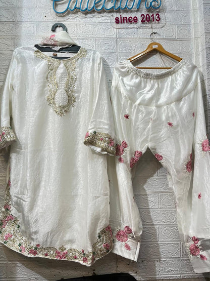 Code- 1145 Pakistani Hania Amir pattern trending farshi shalwar suit