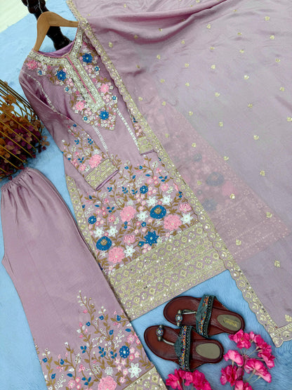 Code-1132 Pakistani long embroidered suit