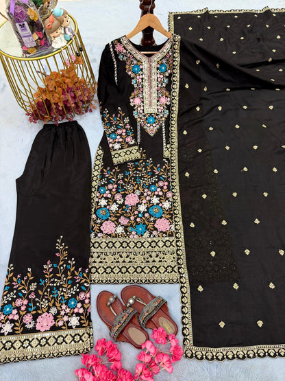 Code-1132 Pakistani long embroidered suit