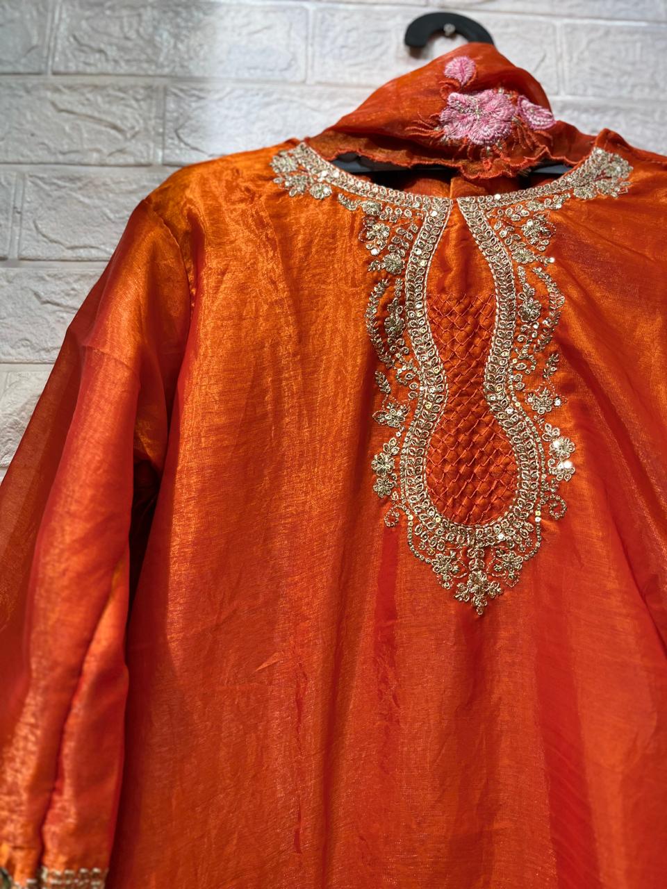 Code- 1145 Pakistani Hania Amir pattern trending farshi shalwar suit