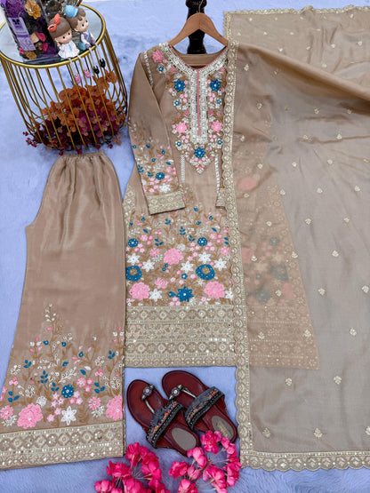 Code-1132 Pakistani long embroidered suit