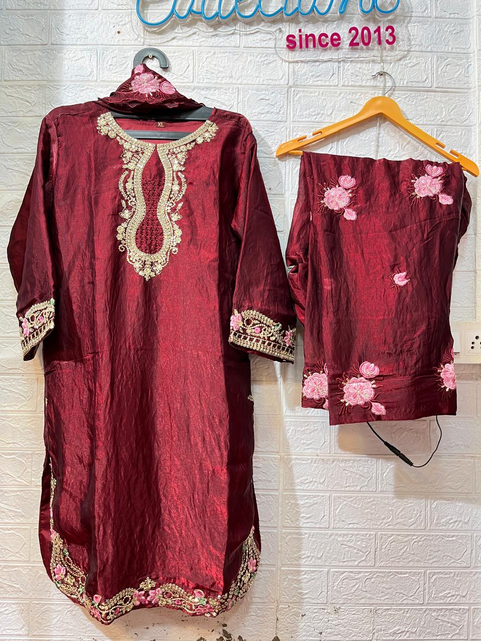 Code- 1145 Pakistani Hania Amir pattern trending farshi shalwar suit