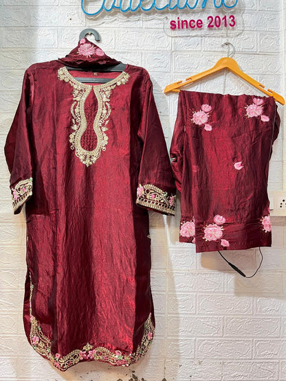 Code- 1145 Pakistani Hania Amir pattern trending farshi shalwar suit